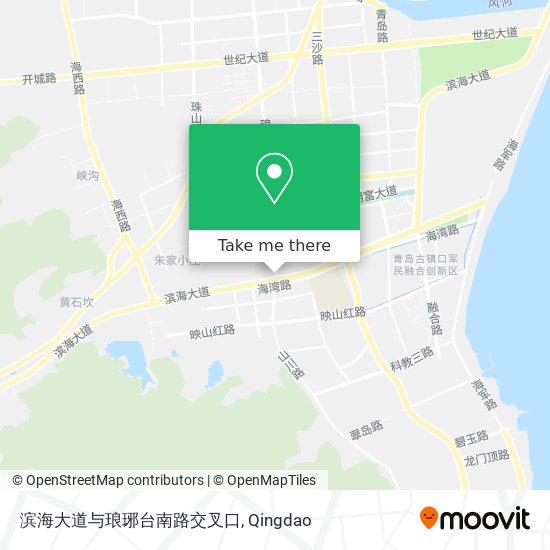 滨海大道与琅琊台南路交叉口 map