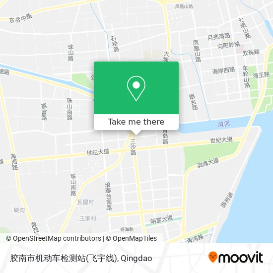胶南市机动车检测站(飞宇线) map