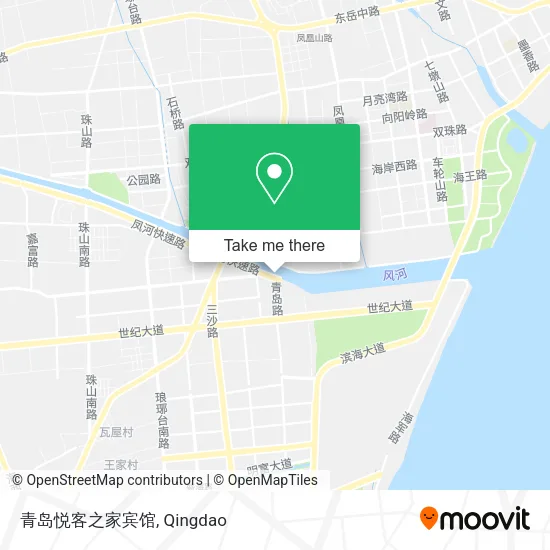青岛悦客之家宾馆 map