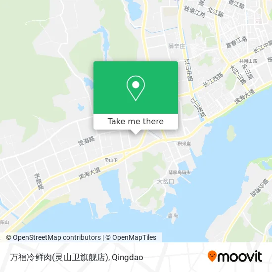 万福冷鲜肉(灵山卫旗舰店) map