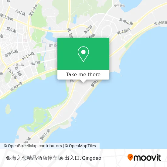 银海之恋精品酒店停车场-出入口 map