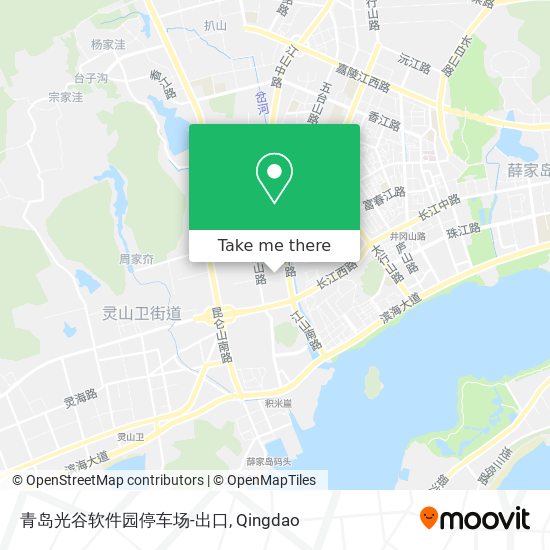 青岛光谷软件园停车场-出口 map
