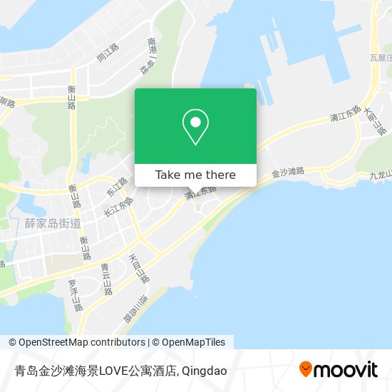 青岛金沙滩海景LOVE公寓酒店 map