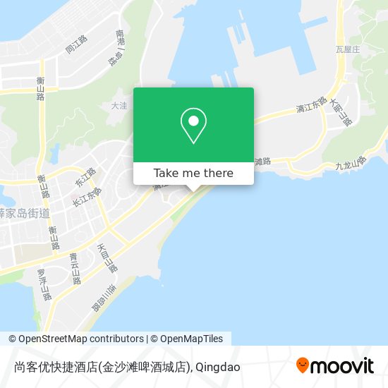 尚客优快捷酒店(金沙滩啤酒城店) map