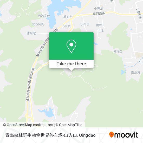 青岛森林野生动物世界停车场-出入口 map