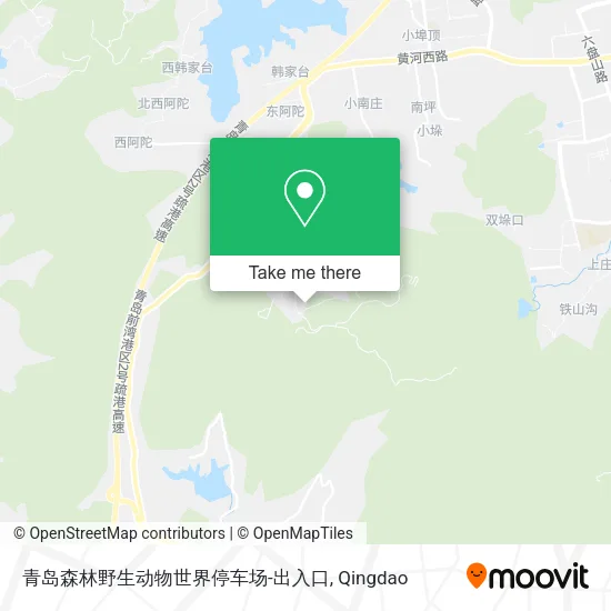 青岛森林野生动物世界停车场-出入口 map