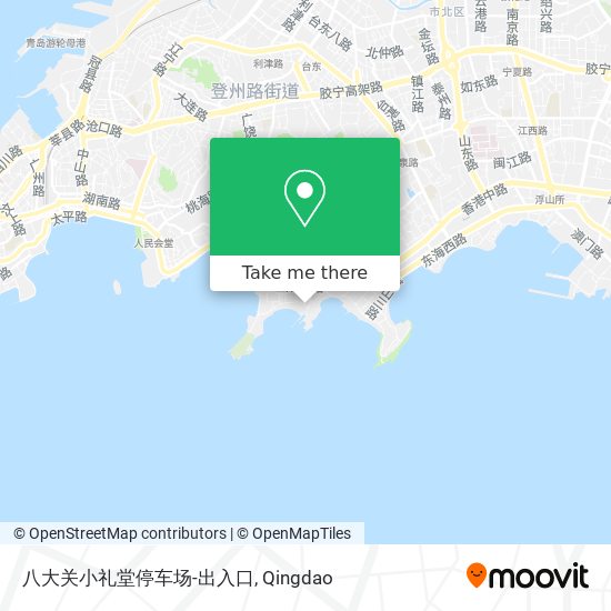 八大关小礼堂停车场-出入口 map