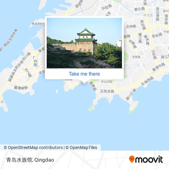 青岛水族馆 map
