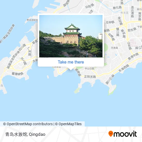 青岛水族馆 map