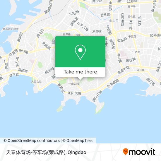天泰体育场-停车场(荣成路) map