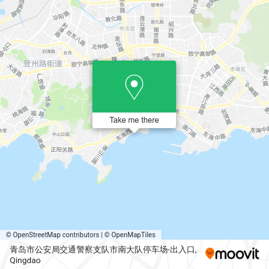 青岛市公安局交通警察支队市南大队停车场-出入口 map