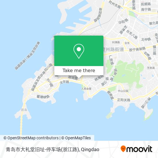 青岛市大礼堂旧址-停车场(浙江路) map