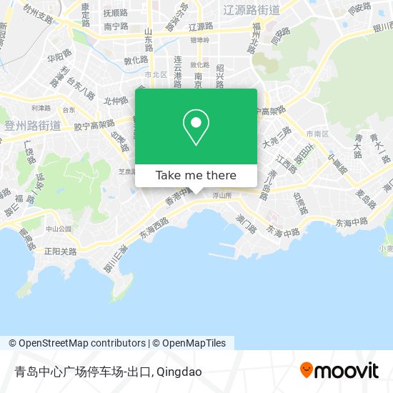 青岛中心广场停车场-出口 map