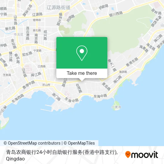 青岛农商银行24小时自助银行服务(香港中路支行) map