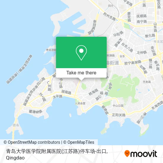 青岛大学医学院附属医院(江苏路)停车场-出口 map