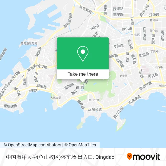 中国海洋大学(鱼山校区)停车场-出入口 map