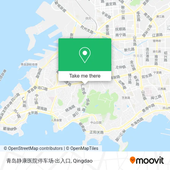 青岛静康医院停车场-出入口 map