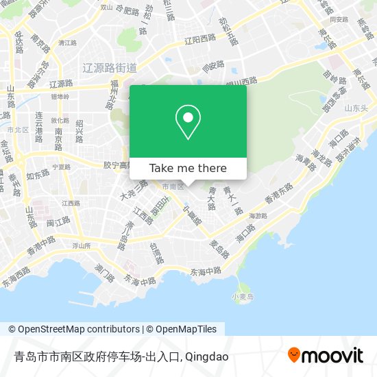 青岛市市南区政府停车场-出入口 map