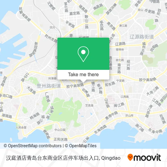 汉庭酒店青岛台东商业区店停车场出入口 map