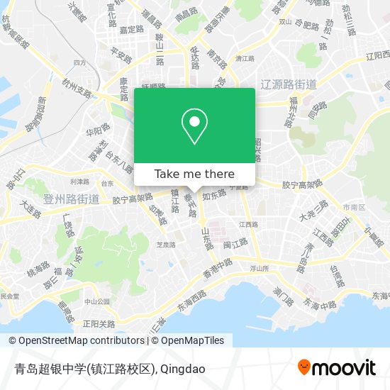 青岛超银中学(镇江路校区) map