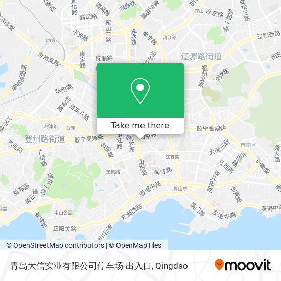 青岛大信实业有限公司停车场-出入口 map