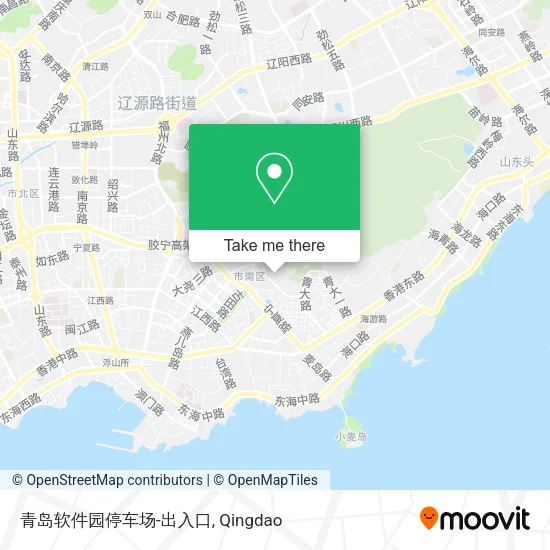 青岛软件园停车场-出入口 map