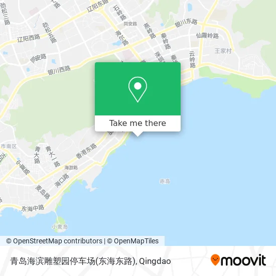 青岛海滨雕塑园停车场(东海东路) map