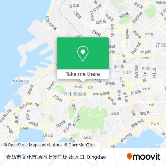 青岛市文化市场地上停车场-出入口 map