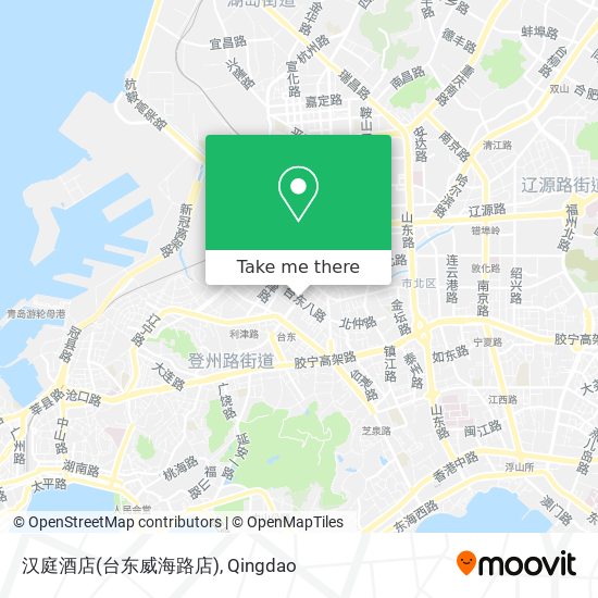 汉庭酒店(台东威海路店) map