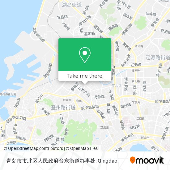 青岛市市北区人民政府台东街道办事处 map
