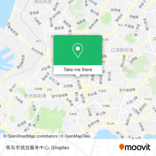 青岛市就业服务中心 map