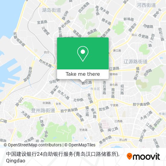 中国建设银行24自助银行服务(青岛汉口路储蓄所) map