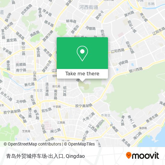 青岛外贸城停车场-出入口 map
