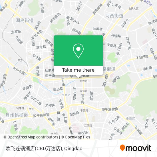 欧飞连锁酒店(CBD万达店) map