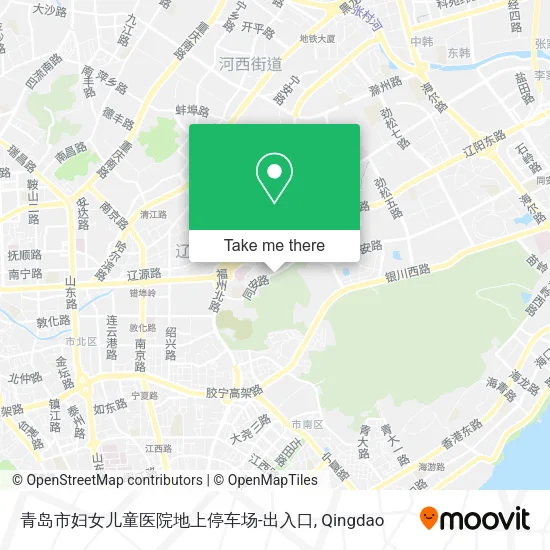 青岛市妇女儿童医院地上停车场-出入口 map