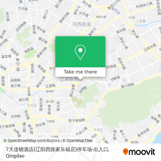 7天连锁酒店(辽阳西路家乐福店)停车场-出入口 map