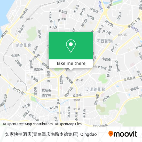 如家快捷酒店(青岛重庆南路麦德龙店) map