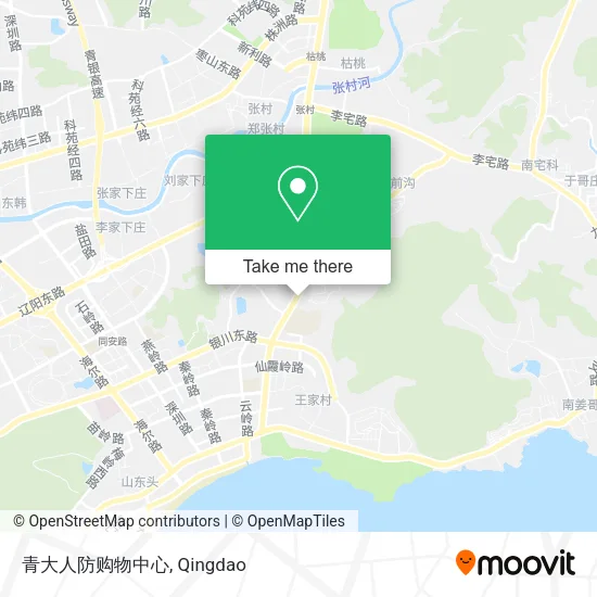 青大人防购物中心 map