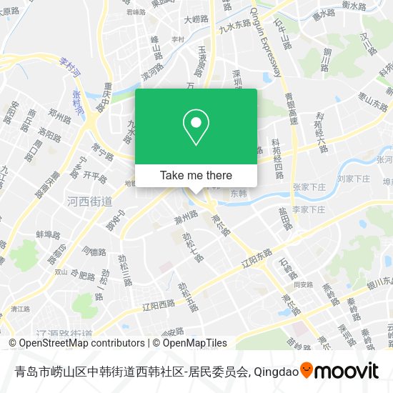 青岛市崂山区中韩街道西韩社区-居民委员会 map