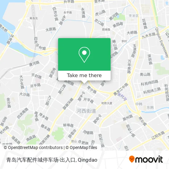 青岛汽车配件城停车场-出入口 map