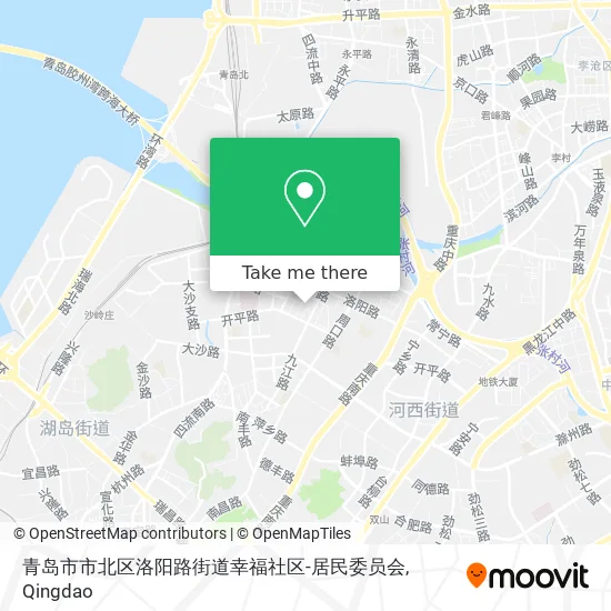 青岛市市北区洛阳路街道幸福社区-居民委员会 map