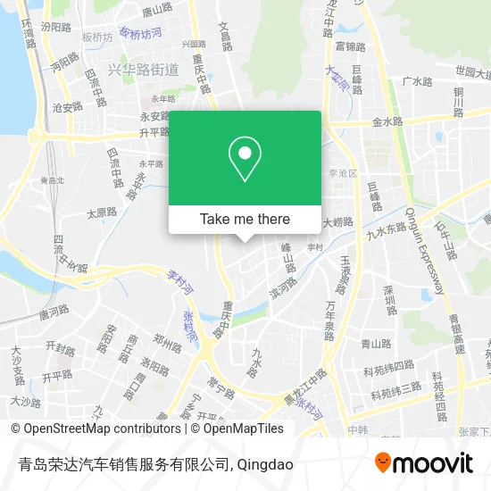 青岛荣达汽车销售服务有限公司 map