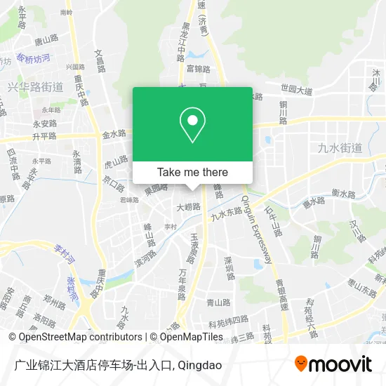 广业锦江大酒店停车场-出入口 map