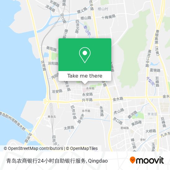 青岛农商银行24小时自助银行服务 map