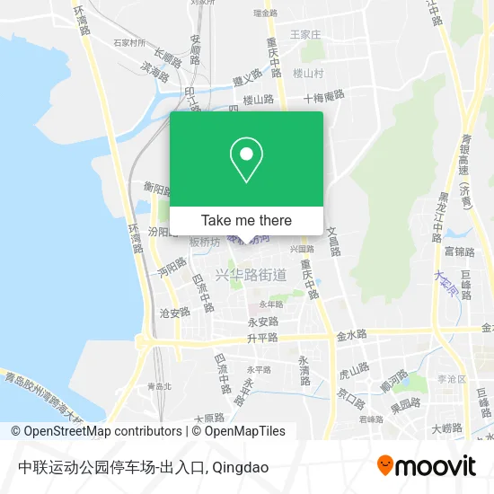 中联运动公园停车场-出入口 map