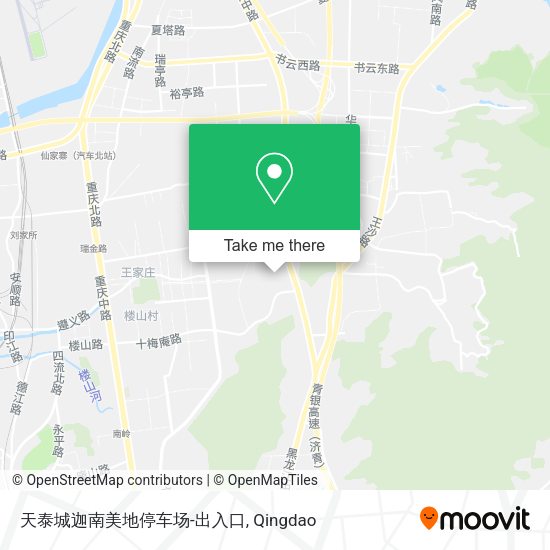 天泰城迦南美地停车场-出入口 map
