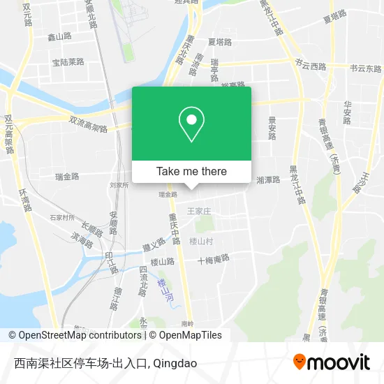 西南渠社区停车场-出入口 map