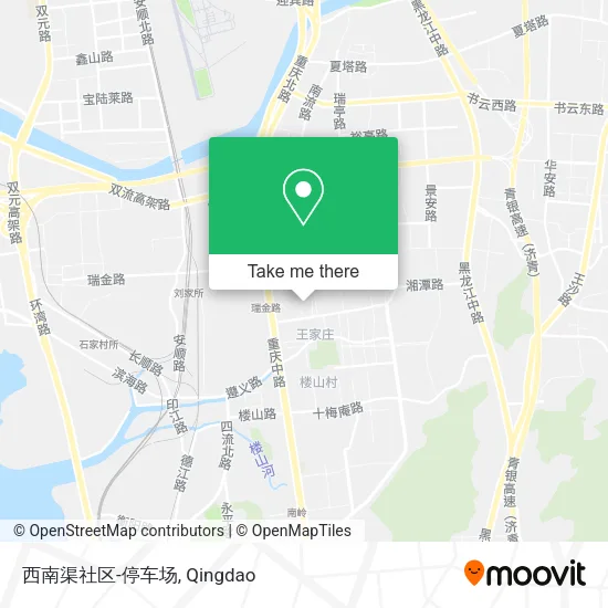 西南渠社区-停车场 map