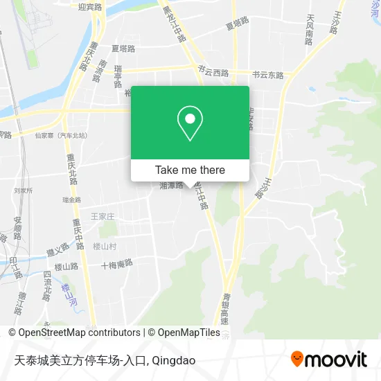 天泰城美立方停车场-入口 map