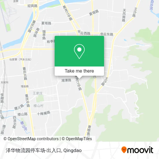 泽华物流园停车场-出入口 map